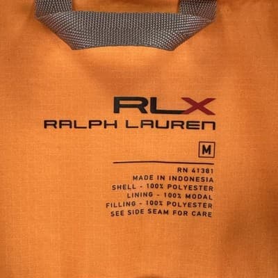 RLX Ralph Lauren Golf Vest Womens Medium Orange Quilted Puffer Full Zip EUC - Thumbnail 7