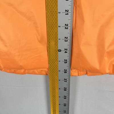 RLX Ralph Lauren Golf Vest Womens Medium Orange Quilted Puffer Full Zip EUC - Thumbnail 9