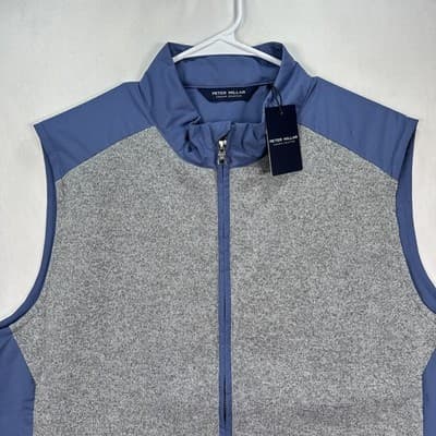 Peter Millar Crown Crafted Cambridge Vest Mens XL Grey Blue MS24XZ33 NEW - Thumbnail 4