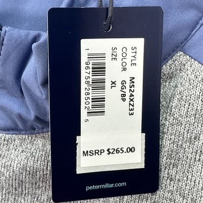 Peter Millar Crown Crafted Cambridge Vest Mens XL Grey Blue MS24XZ33 NEW - Thumbnail 6