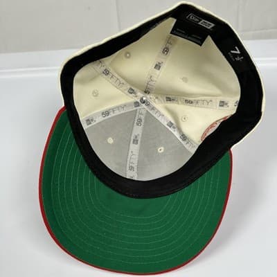 All Star New York Mets Hat Cap Fitted Mens 7 1/2 Cream Red MLB Baseball New Era - Thumbnail 7