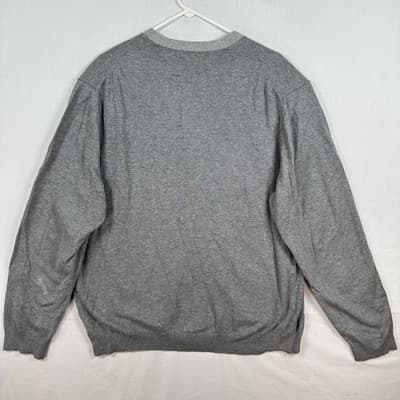 Brooks Brothers Cardigan Sweater Mens 2XL Gray Supima Cotton Knit Pockets - Thumbnail 2