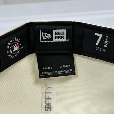 All Star New York Mets Hat Cap Fitted Mens 7 1/2 Cream Red MLB Baseball New Era - Thumbnail 8