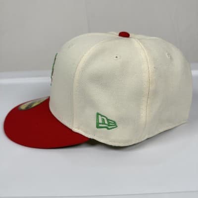 All Star New York Mets Hat Cap Fitted Mens 7 1/2 Cream Red MLB Baseball New Era - Thumbnail 5