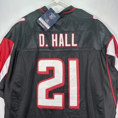 NEW DeAngelo Hall Atlanta Falcons 21 Jersey Men 58 Black Red NFL Football Reebok - Thumbnail 8