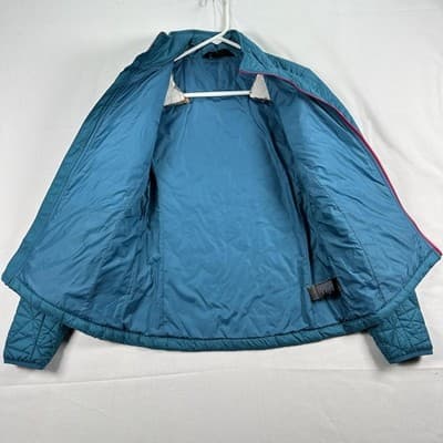 North Face Tamburello Jacket Womens Small Blue Quilted Full Zip Insulated EUC - Thumbnail 4