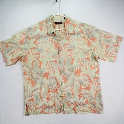 Lot 2 Tori Richard Honolulu Mens 2XL Cotton Lawn Tropical Tribal Aloha Shirts - Thumbnail 2