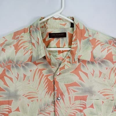 Lot 2 Tori Richard Honolulu Mens 2XL Cotton Lawn Tropical Tribal Aloha Shirts - Thumbnail 6