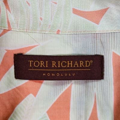 Lot 2 Tori Richard Honolulu Mens 2XL Cotton Lawn Tropical Tribal Aloha Shirts - Thumbnail 10
