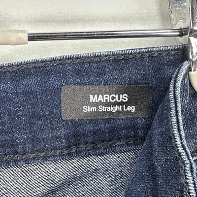 Mavi Marcus Jeans Men 36 x 32 Dark Wash Blue Denim Slim Straight Leg Stretch NEW - Thumbnail 6