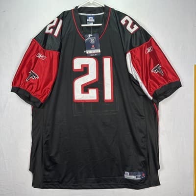 NEW DeAngelo Hall Atlanta Falcons 21 Jersey Men 58 Black Red NFL Football Reebok - Thumbnail 2