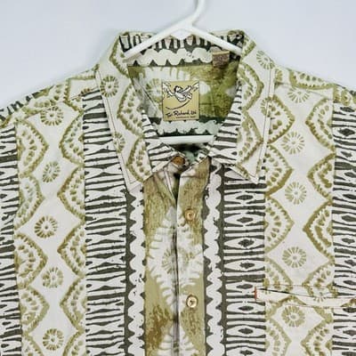 Lot 2 Tori Richard Honolulu Mens 2XL Cotton Lawn Tropical Tribal Aloha Shirts - Thumbnail 7