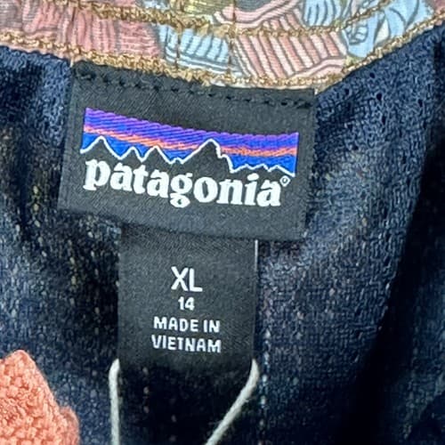 Patagonia Kid's Size XL 14 Baggies Lined Shorts 5" Together Trip Brown NEW - Thumbnail 7