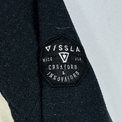 VISSLA Pullover Hoodie Mens Small Red Black White Colorblock Pouch Surf Sunset - Thumbnail 6