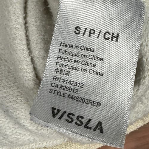 VISSLA Pullover Hoodie Mens Small Red Black White Colorblock Pouch Surf Sunset - Thumbnail 9