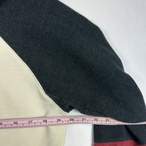 VISSLA Pullover Hoodie Mens Small Red Black White Colorblock Pouch Surf Sunset - Thumbnail 11