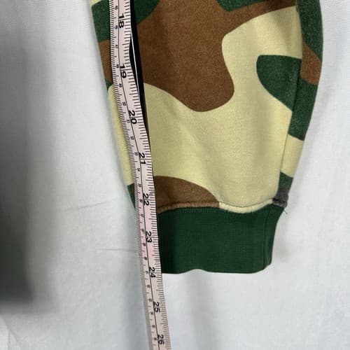 NIKE Sportswear Camo Hoodie Mens Small Green Brown Full Zip AV5940-341 - Thumbnail 12