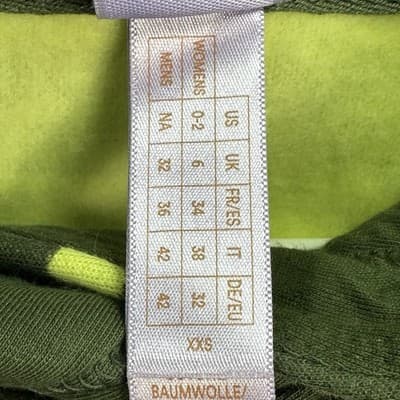 Savage X Fenty Graffiti Logo Hoodie Olive Green Neon Yellow XXS Oversized - Thumbnail 6