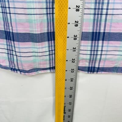 Ralph Lauren Oxford Shirt Mens 2XL Blue Plaid Button Down Long Sleeve Flesh Pony - Thumbnail 9