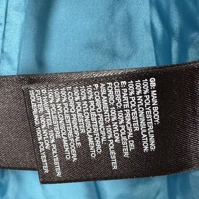 North Face Tamburello Jacket Womens Small Blue Quilted Full Zip Insulated EUC - Thumbnail 6