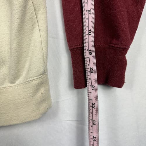 VISSLA Pullover Hoodie Mens Small Red Black White Colorblock Pouch Surf Sunset - Thumbnail 12