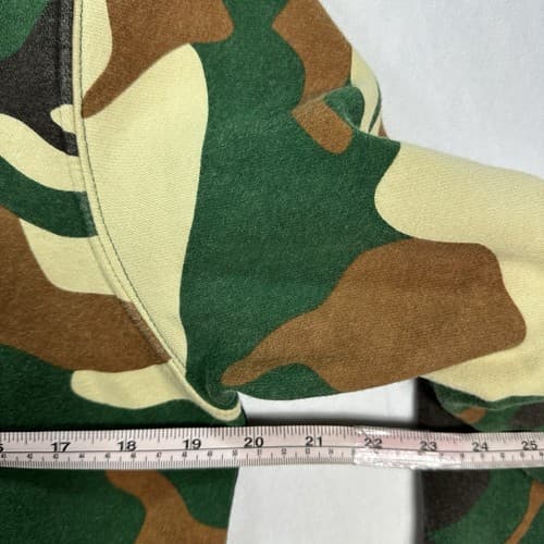 NIKE Sportswear Camo Hoodie Mens Small Green Brown Full Zip AV5940-341 - Thumbnail 11