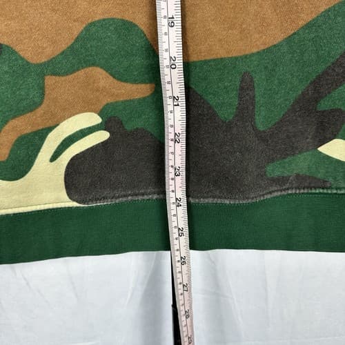 NIKE Sportswear Camo Hoodie Mens Small Green Brown Full Zip AV5940-341 - Thumbnail 13