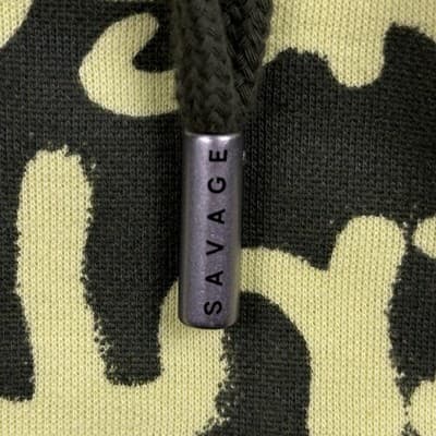 Savage X Fenty Graffiti Logo Hoodie Olive Green Neon Yellow XXS Oversized - Thumbnail 9