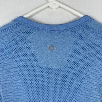 Lululemon Metal Vent Tech Henley Shirt Mens XL Blue Long Sleeve Gym Athletic - Thumbnail 6