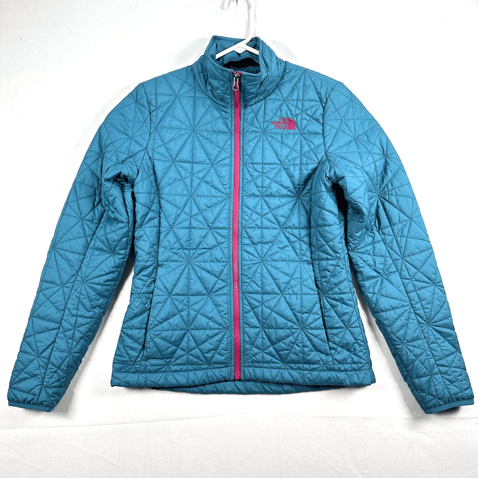 North Face Tamburello Jacket Womens Small Blue Quilted Full Zip Insulated EUC - Image 1