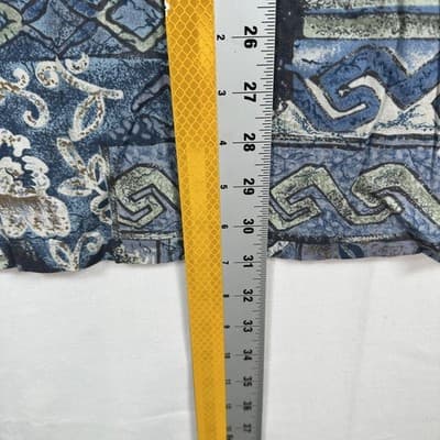 Tori Richard Hawaiian Shirt Mens 2XL Blue Floral Patchwork Cotton USA Aloha - Thumbnail 7
