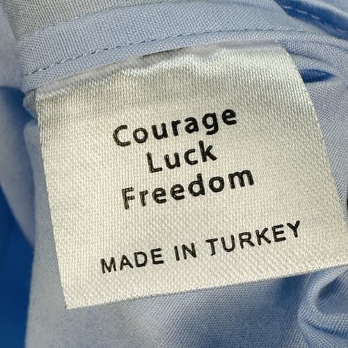 Teddy Stratford Blue Dress Shirt Mens 1 - Small Button Full Zip Up Long Sleeve - Thumbnail 8