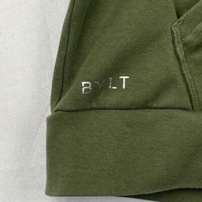 BYLT Premium Pullover Hoodie Mens Large Olive Green Vented Long Sleeve - Thumbnail 6