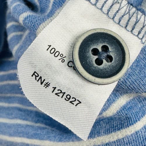 Johnnie-O Combs Henley Pullover Mens 2XL Lakeside Blue Striped Long Sleeve Shirt - Thumbnail 8