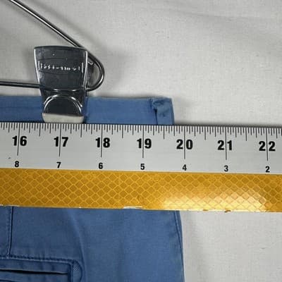 Peter Millar Soft Twill Shorts Mens 38 Blue Chino Flat Front 8" Inseam Casual - Thumbnail 9