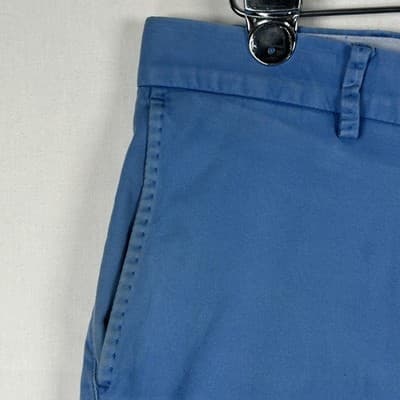 Peter Millar Soft Twill Shorts Mens 38 Blue Chino Flat Front 8" Inseam Casual - Thumbnail 6