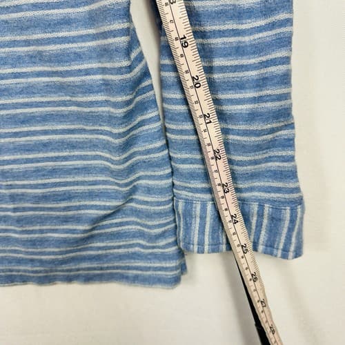 Johnnie-O Combs Henley Pullover Mens 2XL Lakeside Blue Striped Long Sleeve Shirt - Thumbnail 12