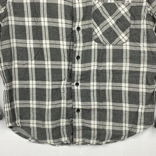 Rag & Bone Mens Small Fit 3 Shirt Gray Plaid Button Up Long Sleeve Pocket EUC - Thumbnail 4