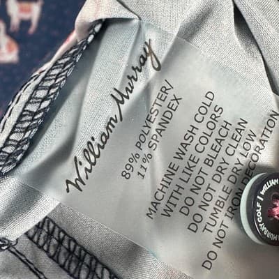 NEW William Murray Golf The Llama Shirt Mens XL Navy Blue Short Sleeve Button Up - Thumbnail 8