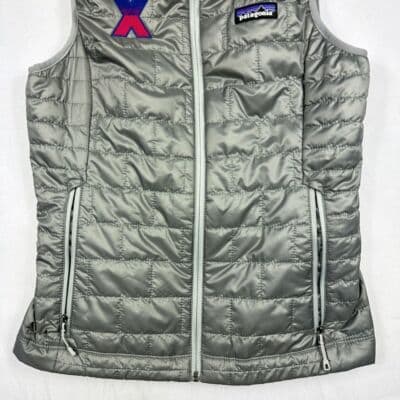 Patagonia Nano Puff Vest Womens XS Silver Full Zip Primaloft Logo 84247 - Thumbnail 3