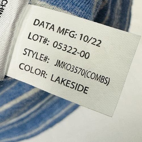 Johnnie-O Combs Henley Pullover Mens 2XL Lakeside Blue Striped Long Sleeve Shirt - Thumbnail 9