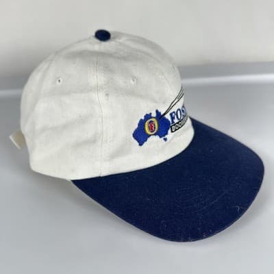 Foster's Boomerang Seba Hat Cap Strap Back White Mens Adjustable Vintage 2000s - Thumbnail 4