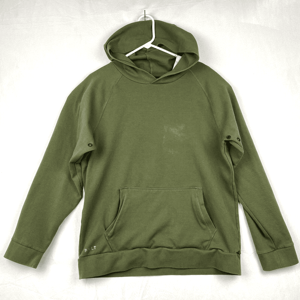 BYLT Premium Pullover Hoodie Mens Large Olive Green Vented Long Sleeve - Image 1