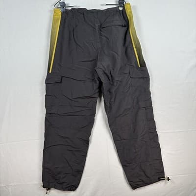 Fox Track Pants Mens 34 X 30 Gray Nylon Cargo Riding Moto Lined Zip Pockets - Thumbnail 2