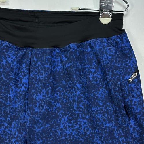 Lululemon Assert Short Mens Medium 9" Camo Kayak Blue Deep Navy Unlined EUC - Thumbnail 4