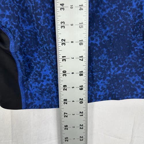 Lululemon Assert Short Mens Medium 9" Camo Kayak Blue Deep Navy Unlined EUC - Thumbnail 8