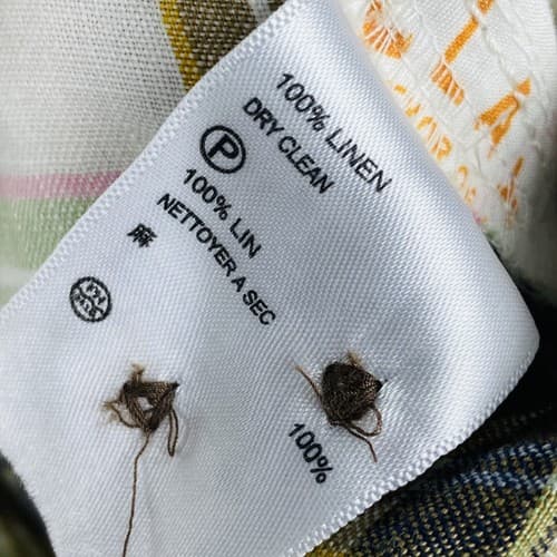 Tommy Bahama Relax Linen Shorts Mens 34 Bermuda Flat Front Plaid Multicolor 10" - Thumbnail 9