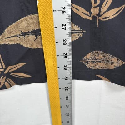 Tori Richard Silk Hawaiian Shirt Mens XL Black Leaf Aloha Camp Button Front - Thumbnail 6