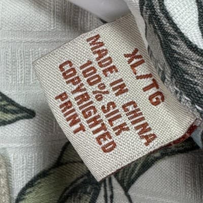 Tommy Bahama Silk Hawaiian Shirt Mens XL Blue Green Floral Original Fit Casual - Thumbnail 5