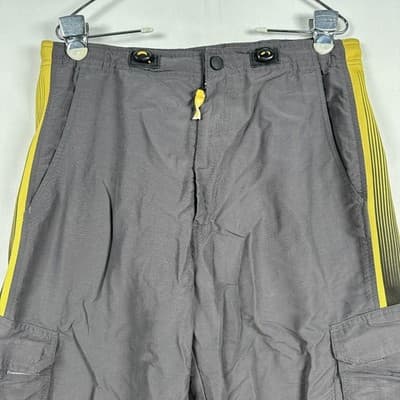 Fox Track Pants Mens 34 X 30 Gray Nylon Cargo Riding Moto Lined Zip Pockets - Thumbnail 4